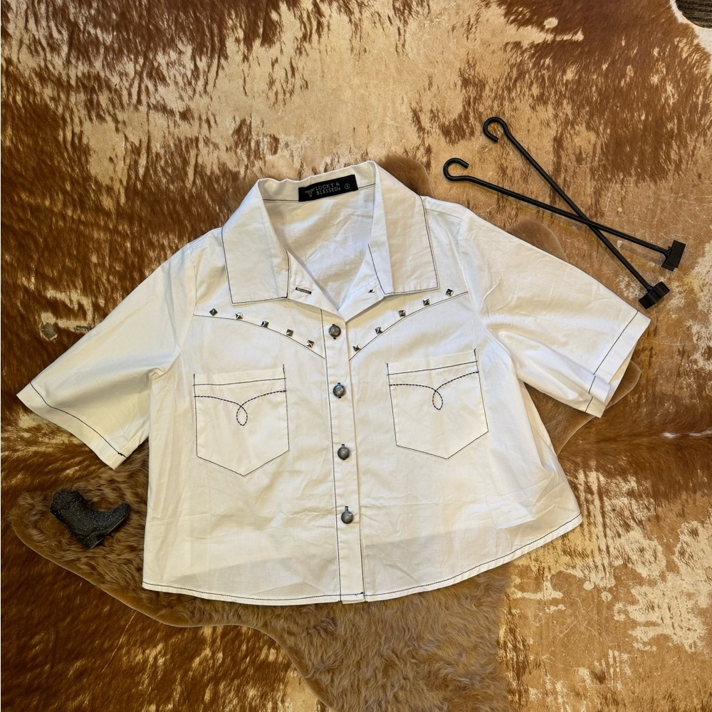 Lucky & Blessed blouse